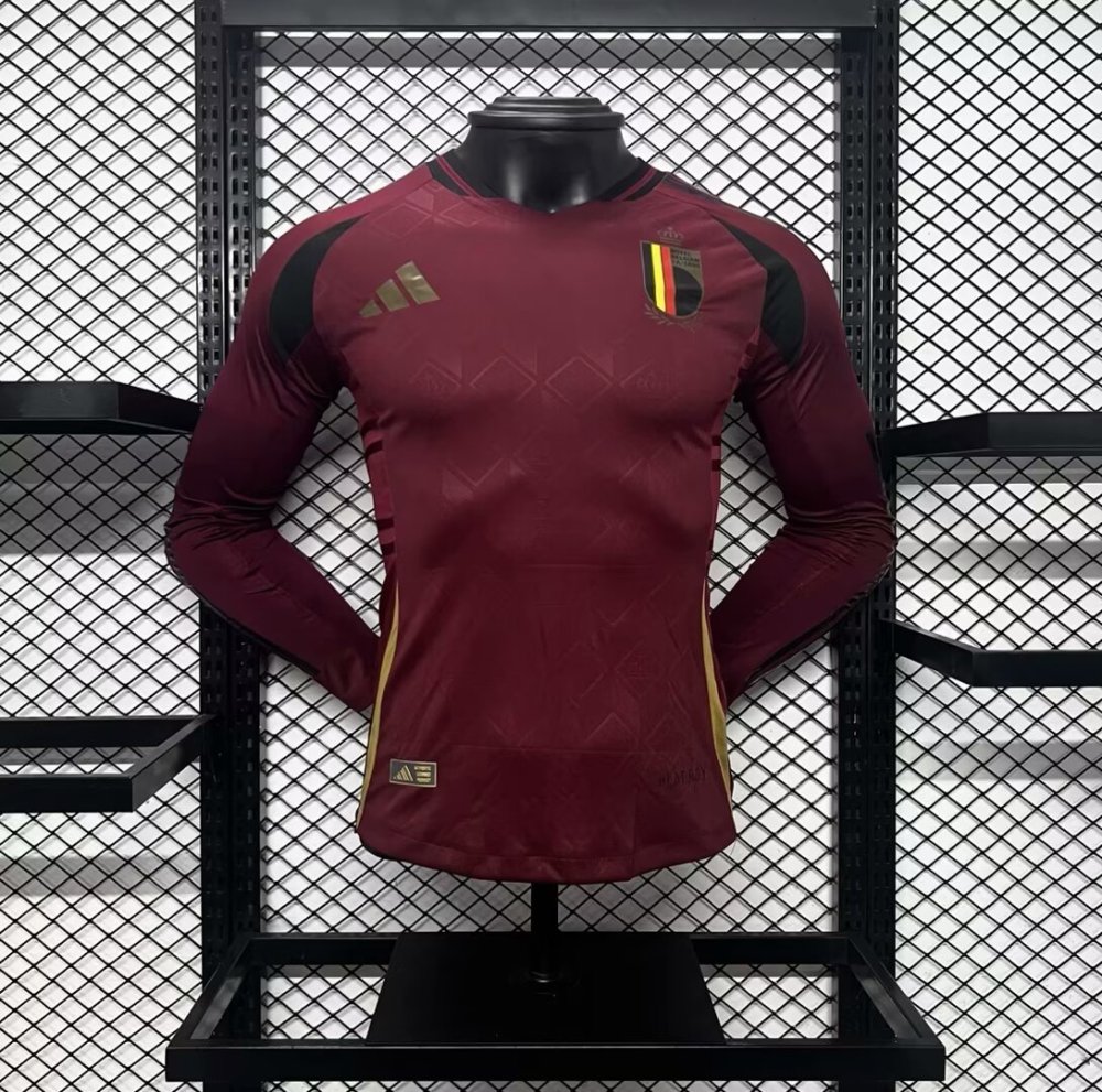 24/25 Belgium Euro Home Long Sleeves Jersey Player Version