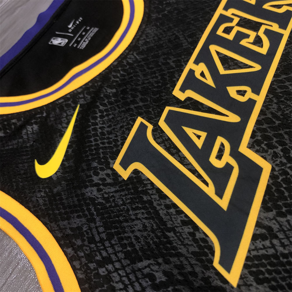 NBA Los Angeles Lakes round neck Black Jersey James#6 S-XXL