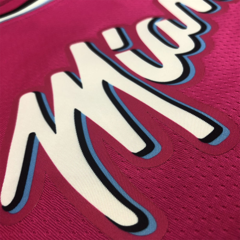 NBA Miami Hearts round neck Pink Jersey HERRO#14S-XXL