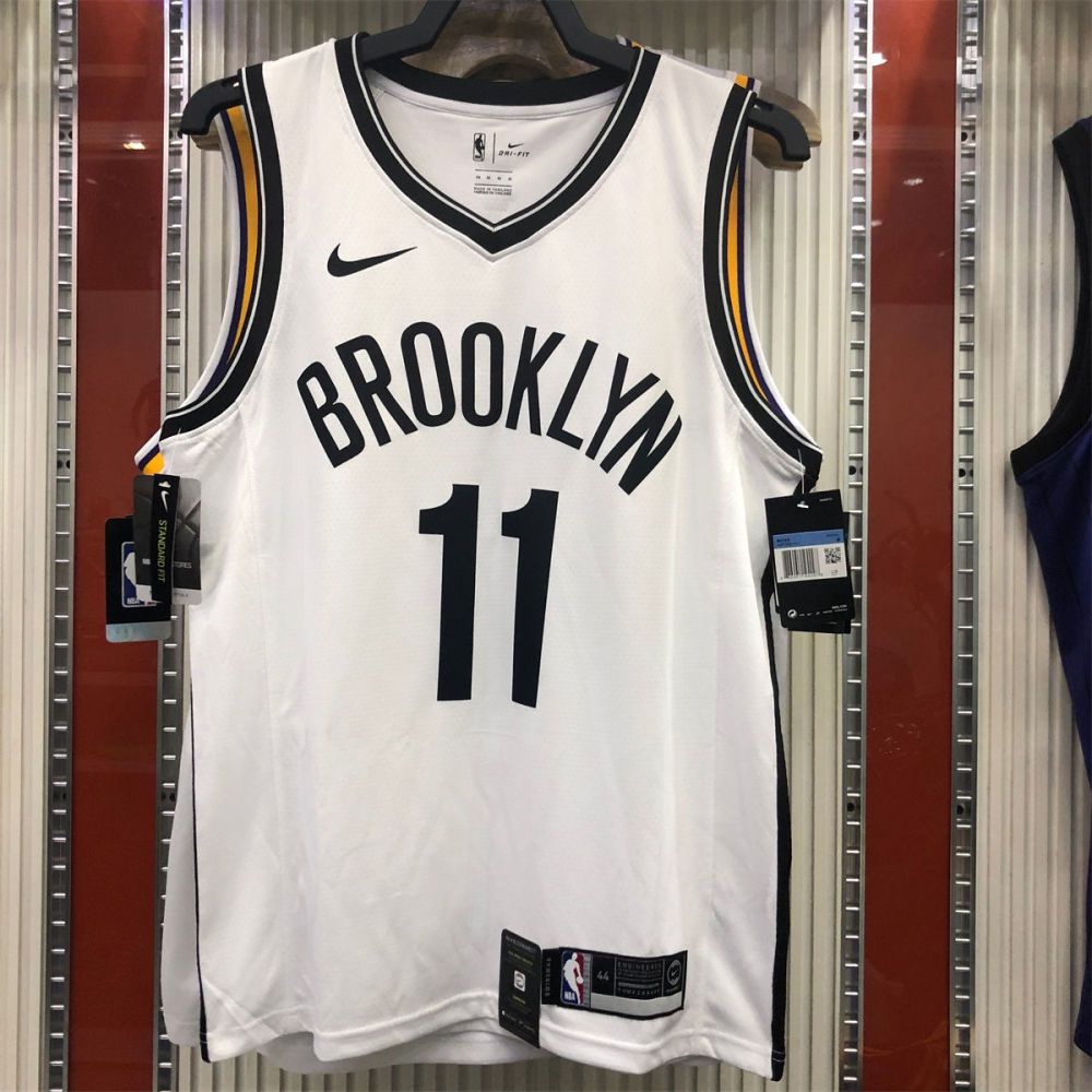 NBA Brooklyn Nets V neck White Jersey IRVING#11 S-XXL