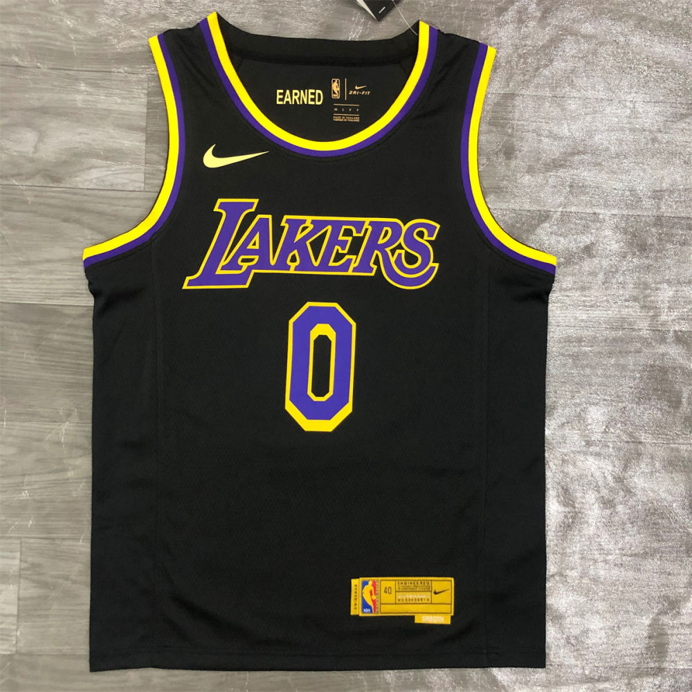 NBA Los Angeles Lakes round neck Black Jersey KUZMA#0 S-XXL