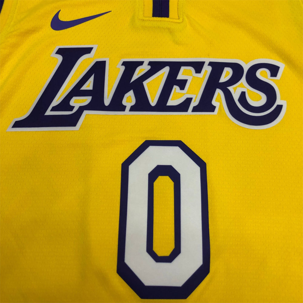 NBA Los Angeles Lakes V neck Golden Jersey YOUNG#0 S-XXL