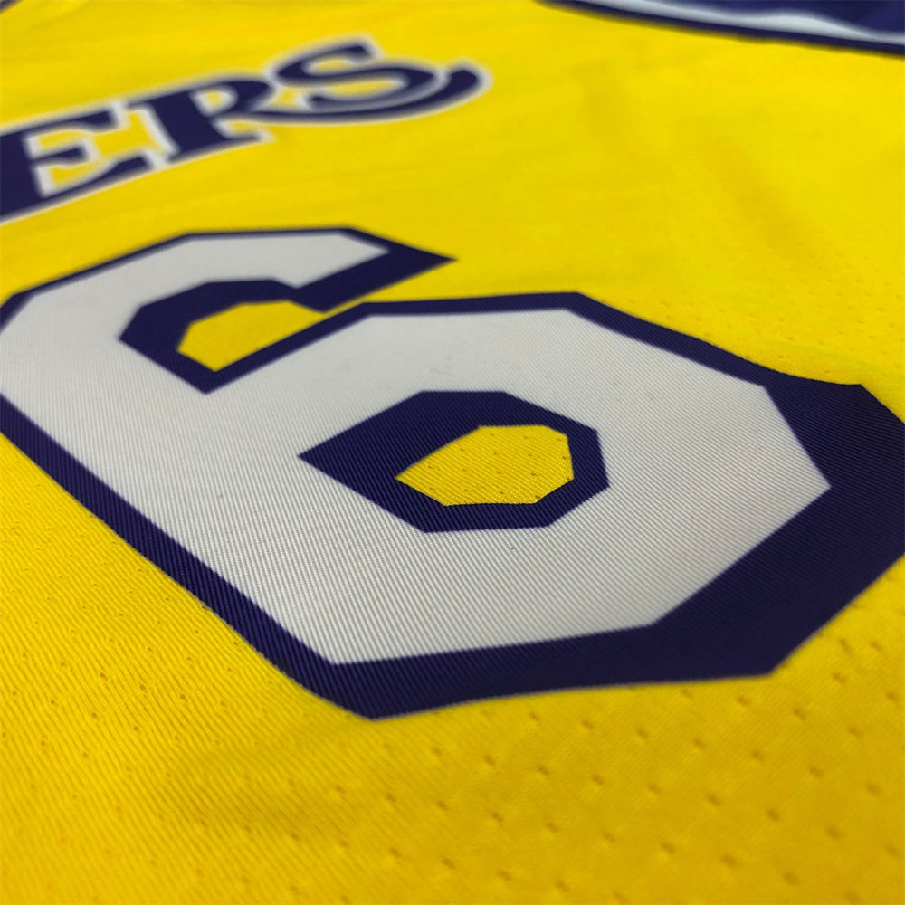 NBA Los Angeles Lakes V neck Golden Jersey JAMES#6 S-XXL