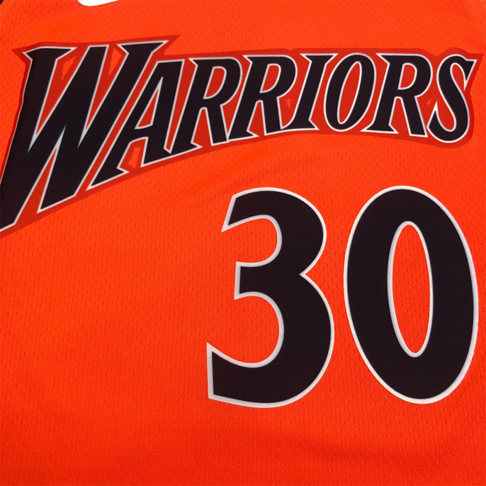 NBA Golden State Warriors V neck Orange Jersey CURRY#30 S-XXL