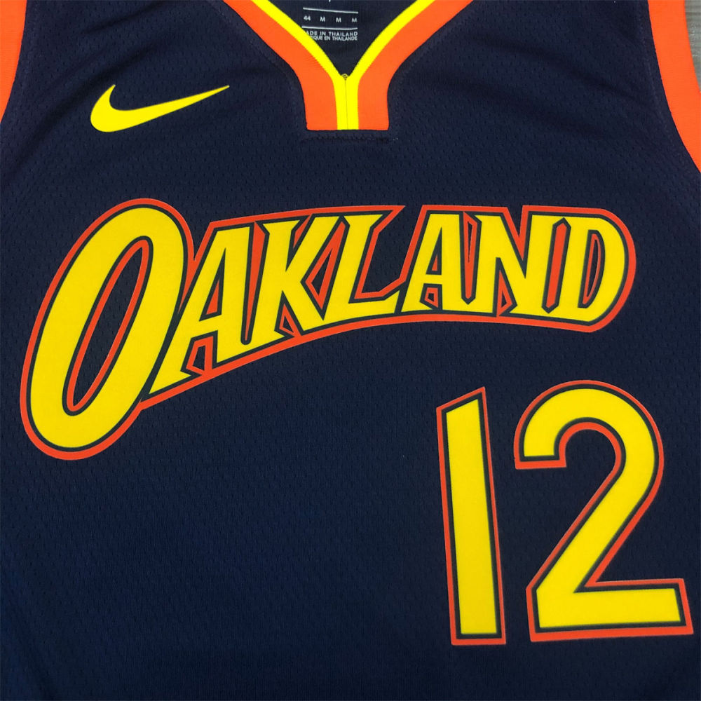NBA Golden State Warriors V neck Black Jersey OUBRE JR.#12 S-XXL