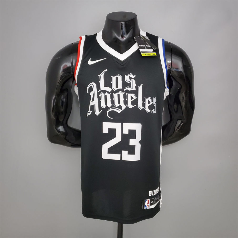 NBA Los Angeles Clippers V-Neck Black Jersey WILLIAMS#23 S-XXL