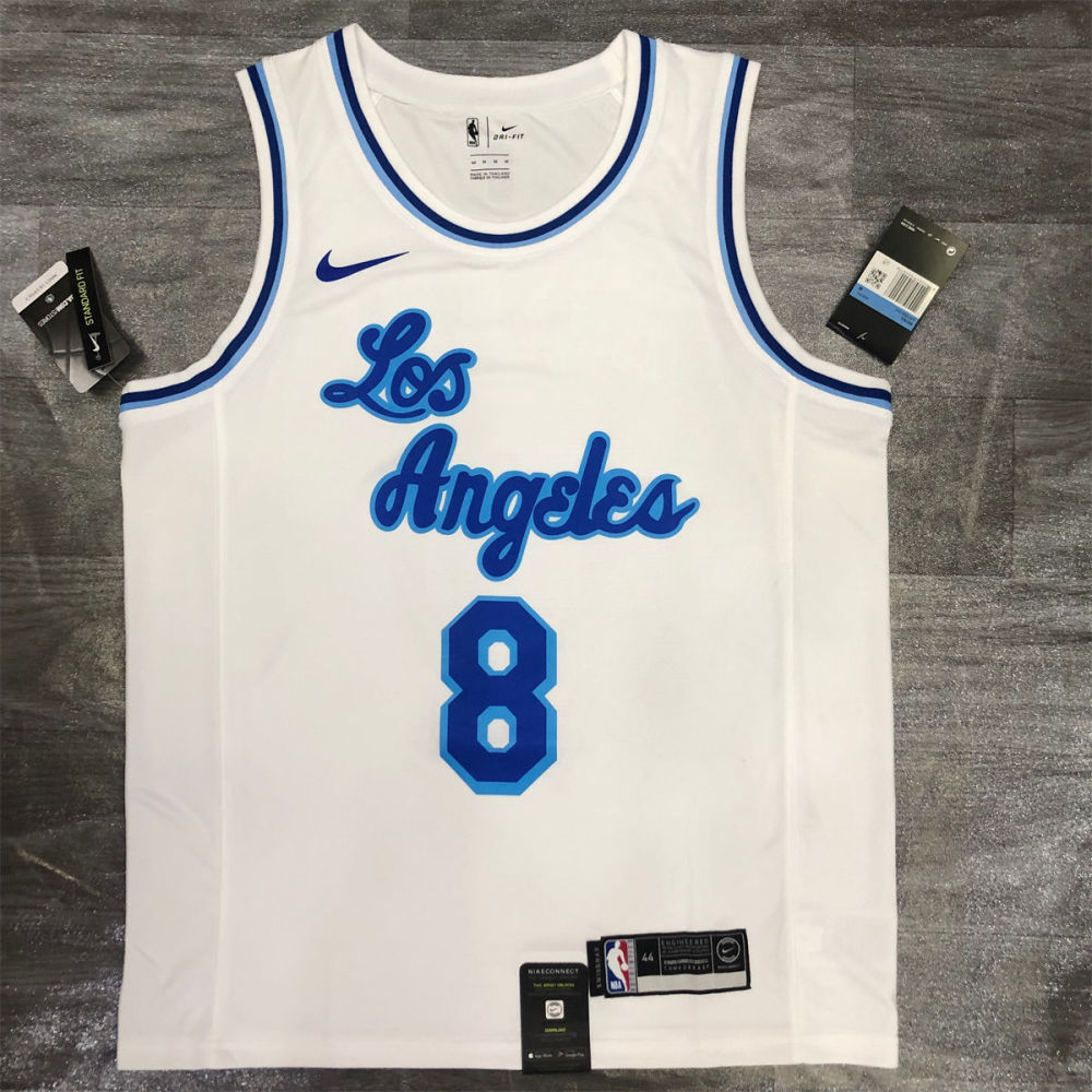 NBA Los Angeles Lakes Round neck White Jersey BRYANT#8 S-XXL