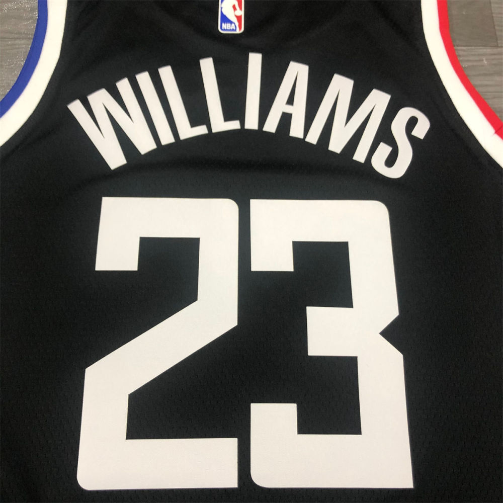 NBA Los Angeles Clippers V-Neck Black Jersey WILLIAMS#23 S-XXL
