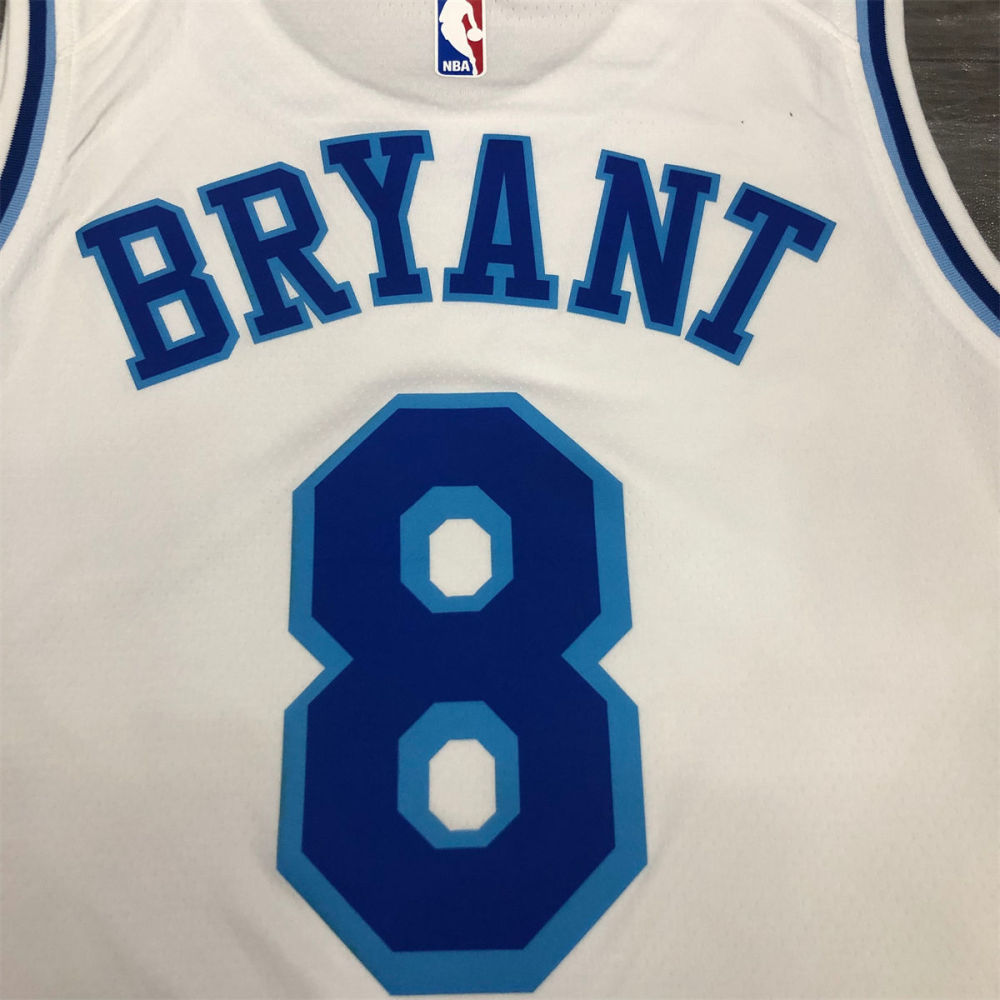 NBA Los Angeles Lakes Round neck White Jersey BRYANT#8 S-XXL