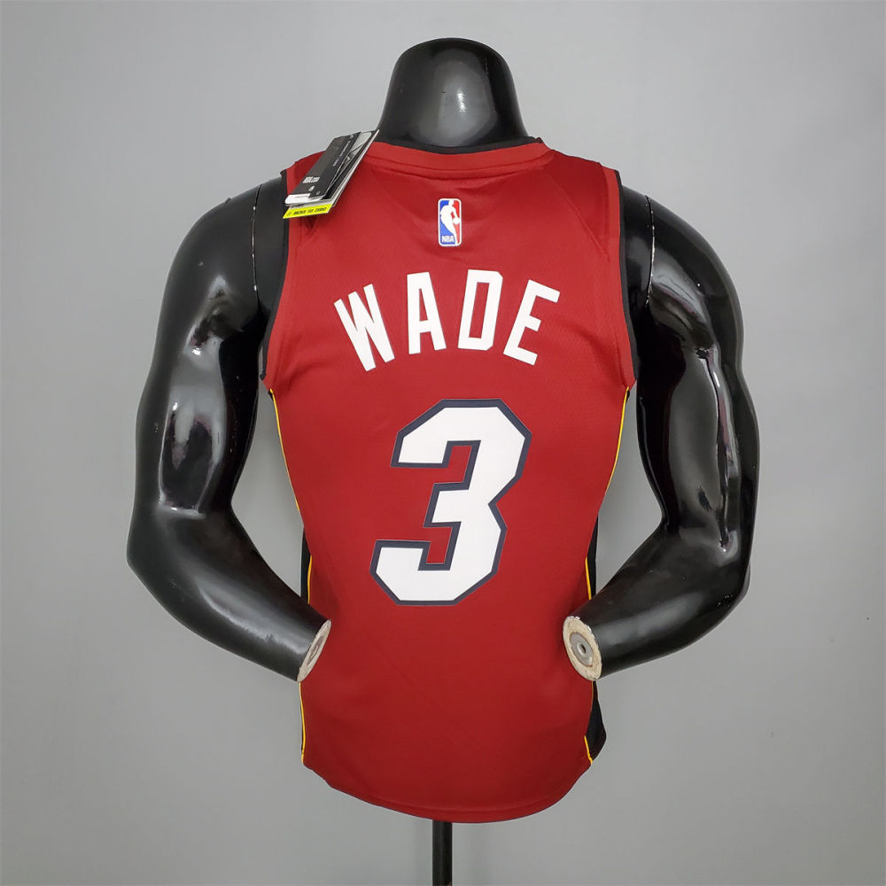 NBA Miami Hearts V-Neck Red Jersey WADE#3 S-XXL