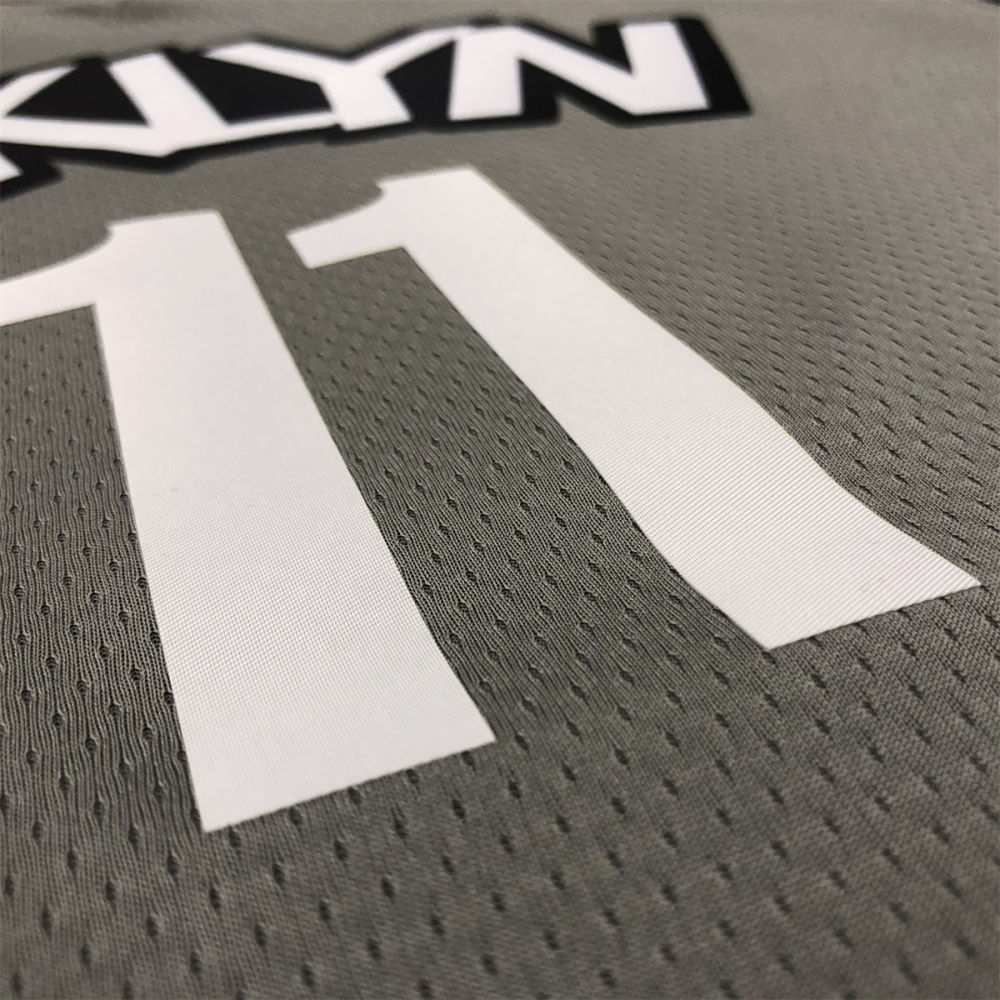 NBA Brooklyn Nets V-neck Grey Jersey Irving#11S-XXL