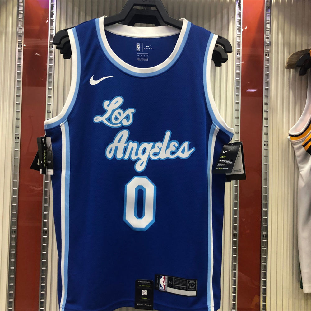NBA Los Angeles Lakes Round neck Blue Jersey YOUNG#0 S-XXL