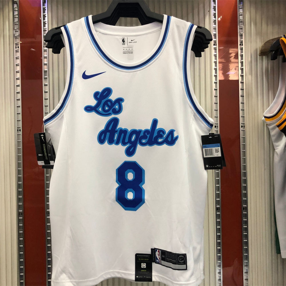 NBA Los Angeles Lakes Round neck White Jersey BRYANT#8 S-XXL
