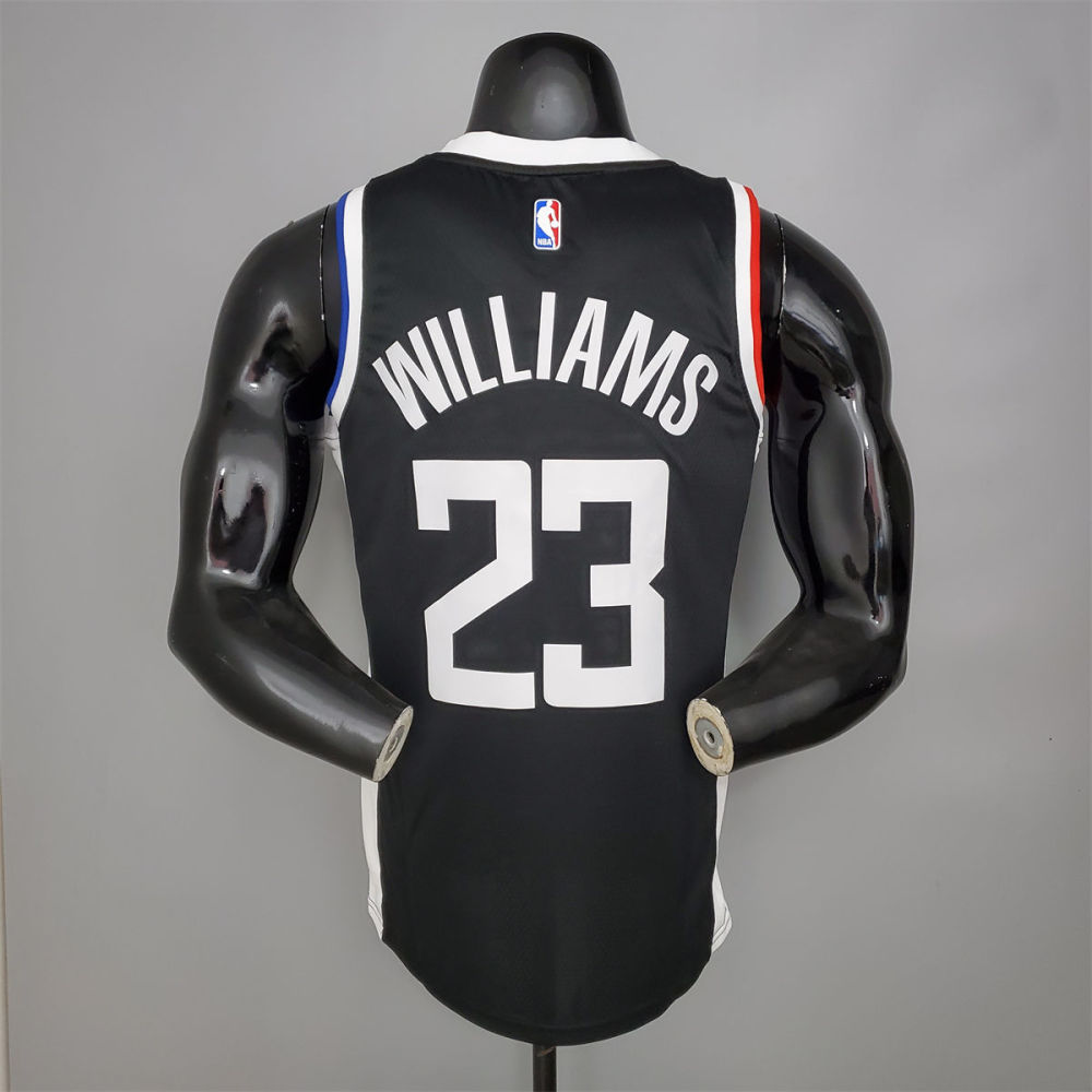 NBA Los Angeles Clippers V-Neck Black Jersey WILLIAMS#23 S-XXL