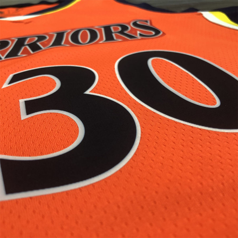 NBA Golden State Warriors V neck Orange Jersey CURRY#30 S-XXL