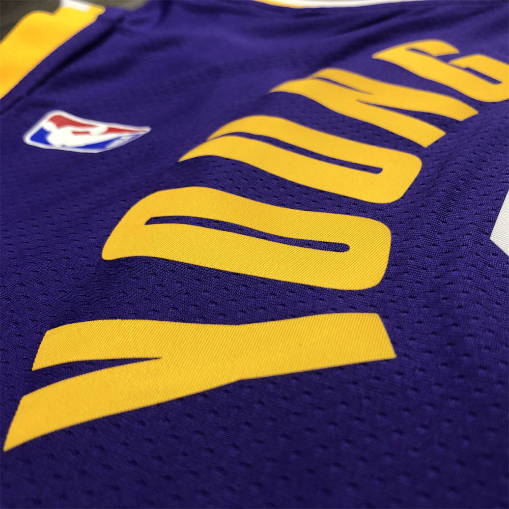 NBA Los Angeles Lakes Round neck Purple Jersey YOUNG#0 S-XXL