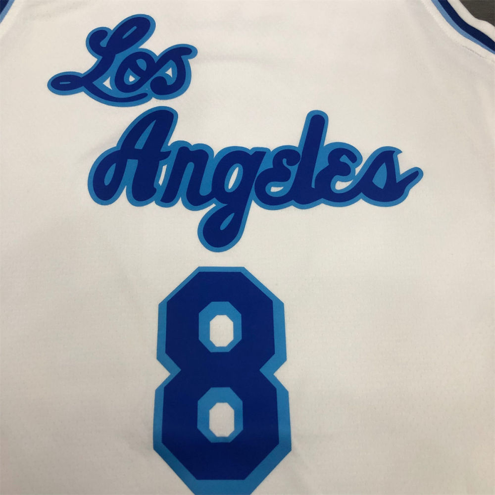NBA Los Angeles Lakes Round neck White Jersey BRYANT#8 S-XXL