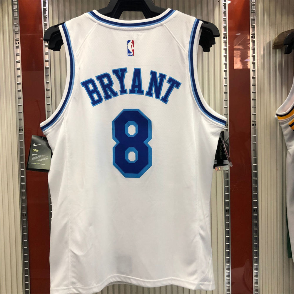 NBA Los Angeles Lakes Round neck White Jersey BRYANT#8 S-XXL