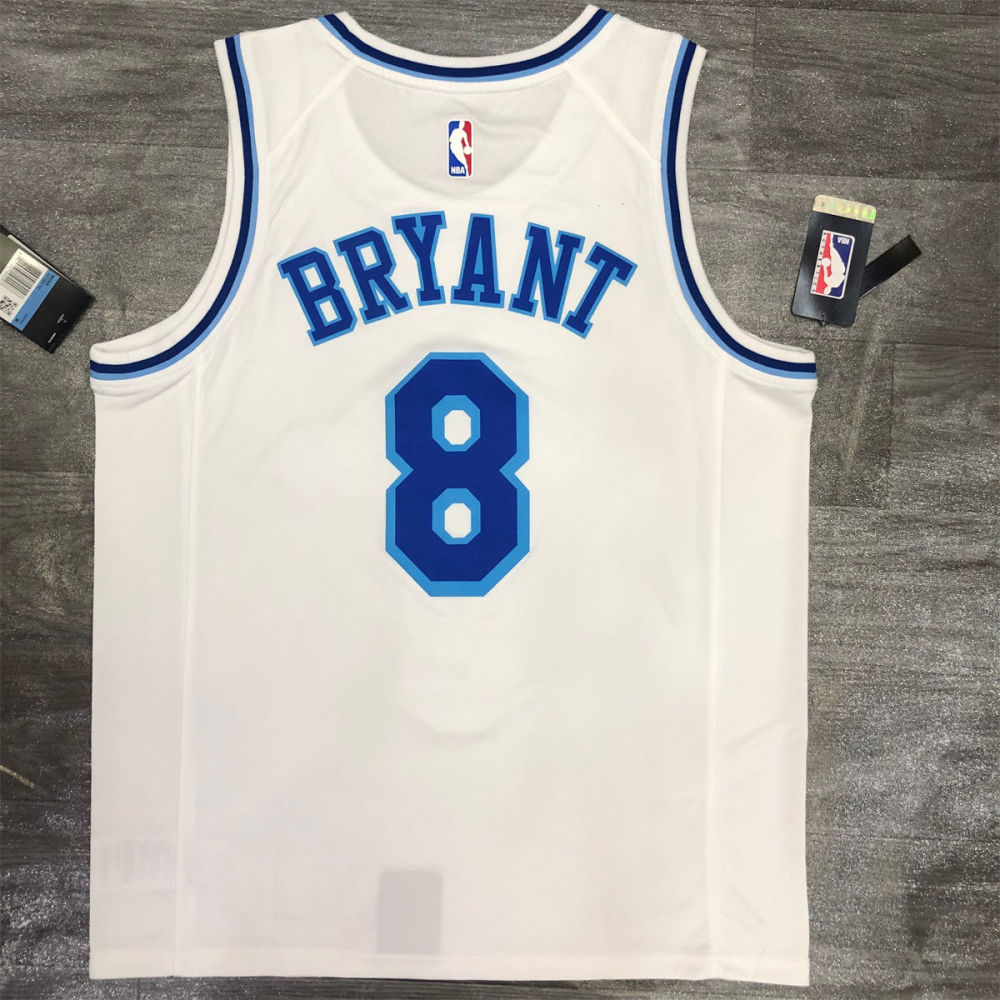 NBA Los Angeles Lakes Round neck White Jersey BRYANT#8 S-XXL