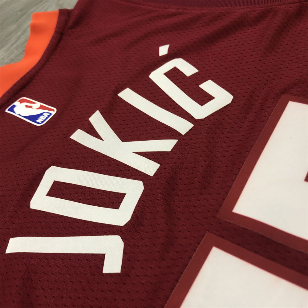 NBA Denver Nuggets Round Neck Red jersey Jokić#15 S-XXL