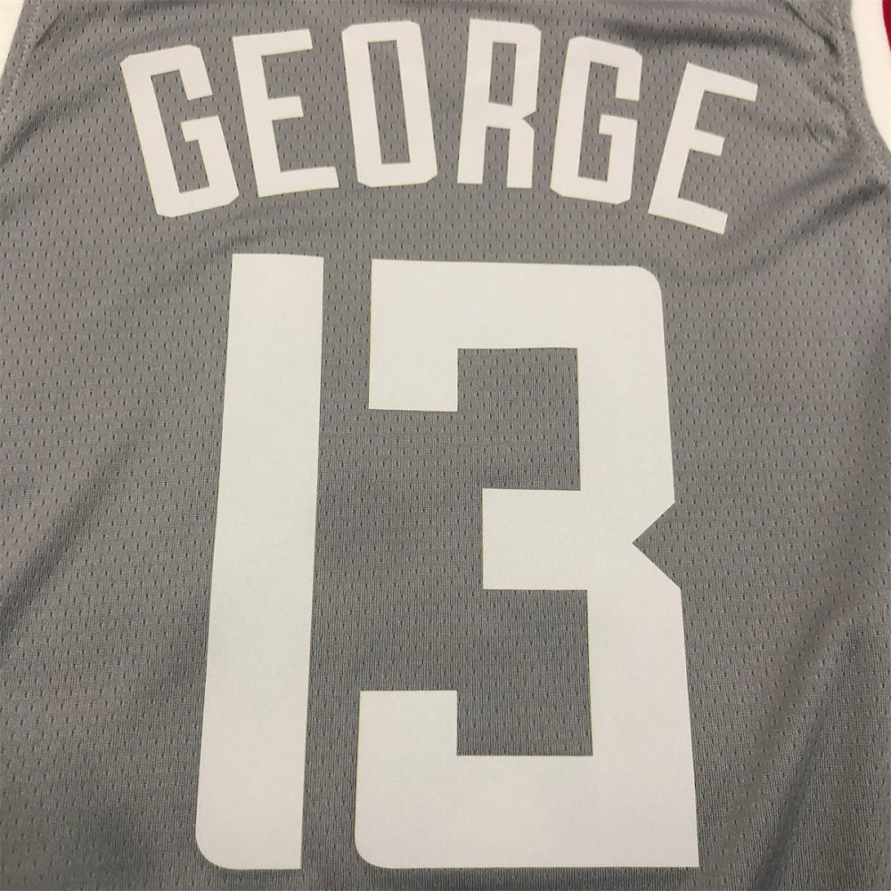 NBA Los Angeles Clippers V-Neck Grey Jersey GEORGE#13 S-XXL