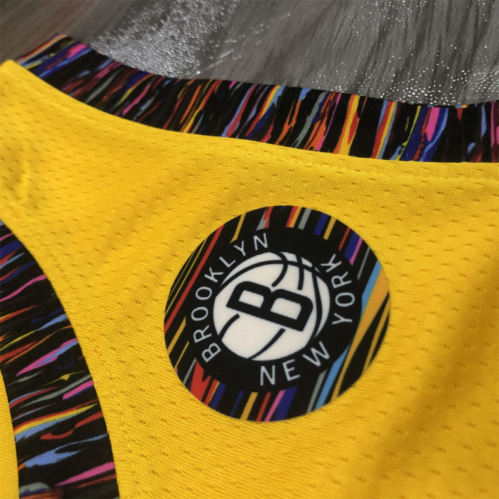 NBA Brooklyn Nets V-Neck Yellow Jersey BIGGIE#72 S-XXL