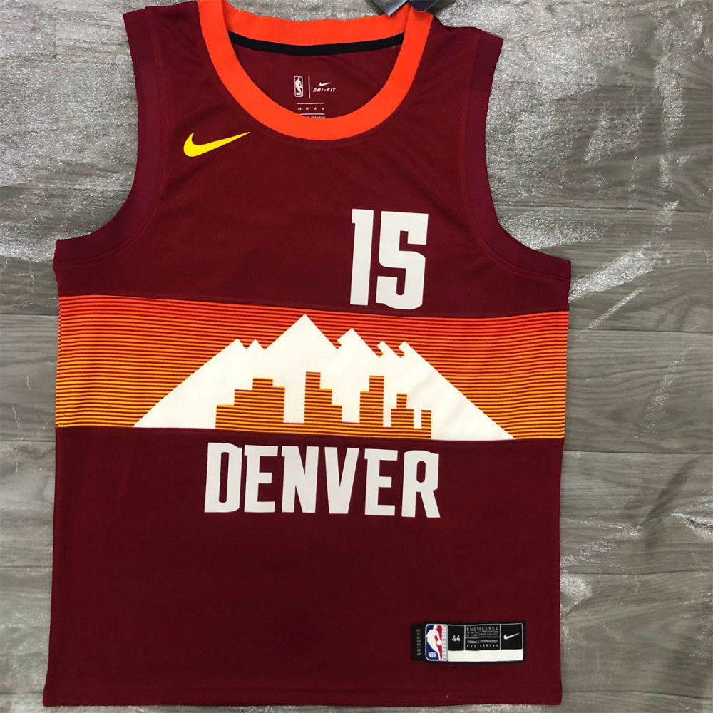 NBA Denver Nuggets Round Neck Red jersey Jokić#15 S-XXL