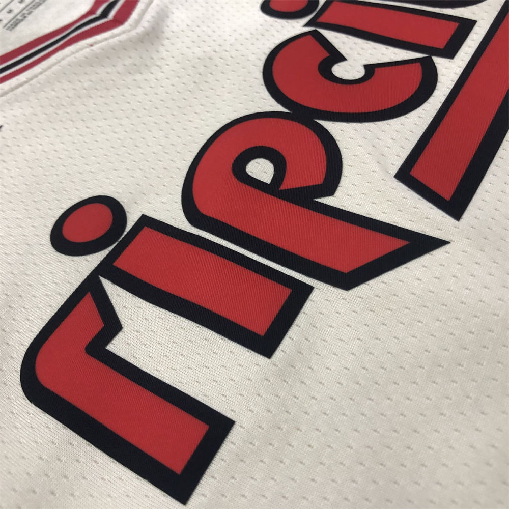 NBA Portland Trail Blazers V-Neck White Jersey LILLARD#0 S-XXL