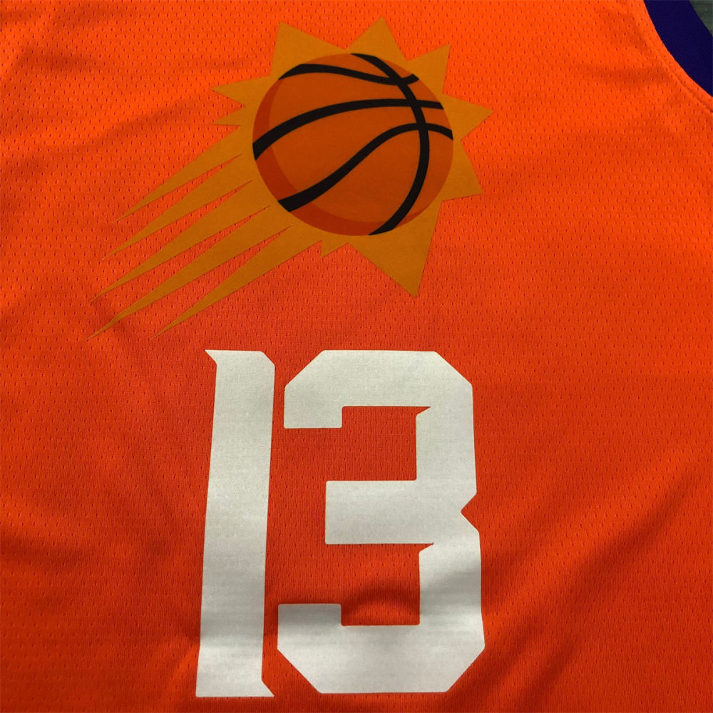 NBA Phoenix Suns V-Neck Orange jersey NASH#13 S-XXL