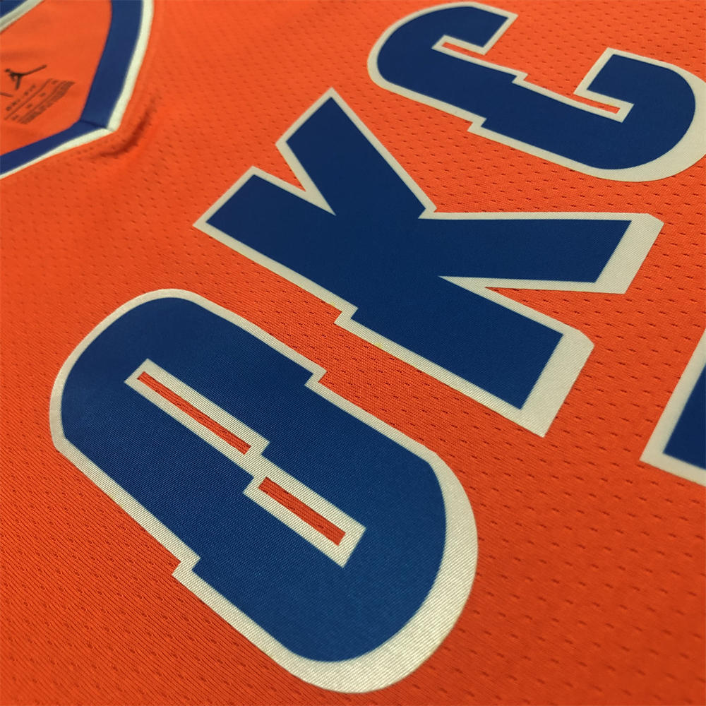 NBA Oklahoma City Thunder V-Neck Orange Jersey PAUL#3 S-XXL