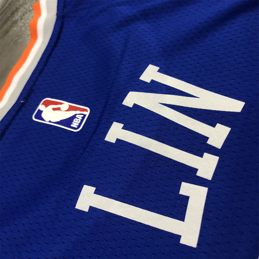 NBA New York Knicks Round Neck Blue jersey LIN#17 S-XXL