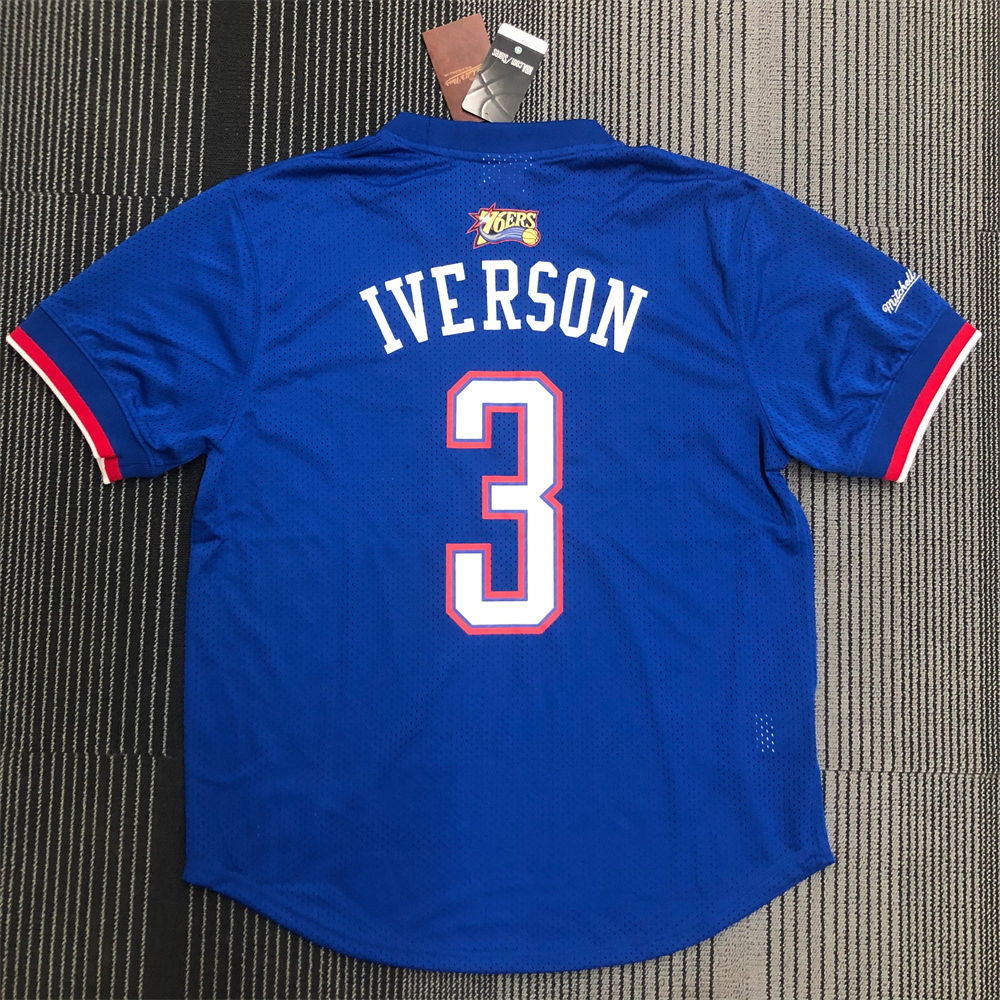 NBA All-Star Mitchellness Jersey Blue IVERSON#3 S-XXL