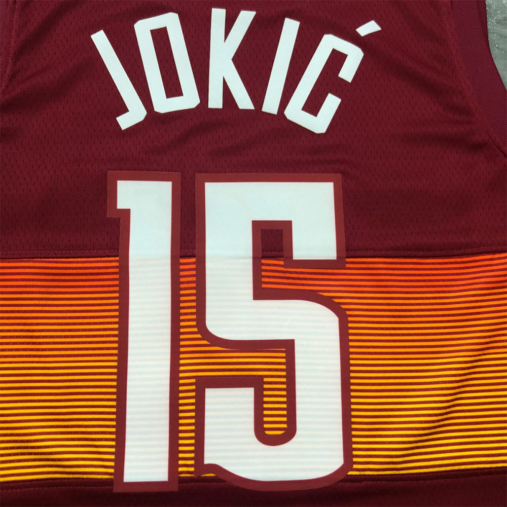 NBA Denver Nuggets Round Neck Red jersey Jokić#15 S-XXL