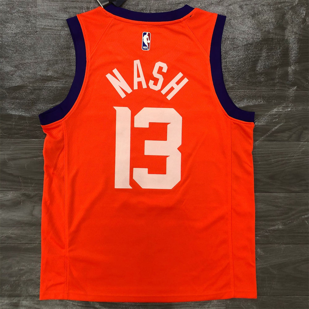 NBA Phoenix Suns V-Neck Orange jersey NASH#13 S-XXL