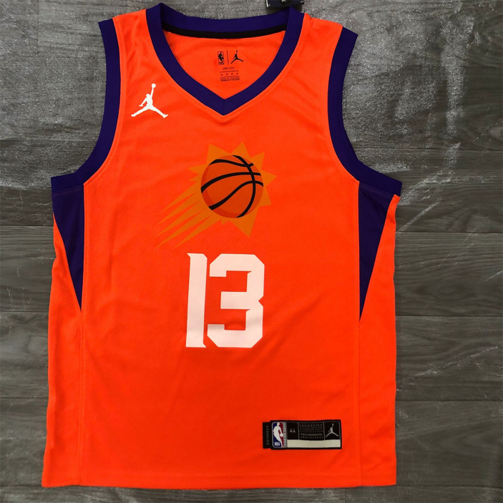 NBA Phoenix Suns V-Neck Orange jersey NASH#13 S-XXL
