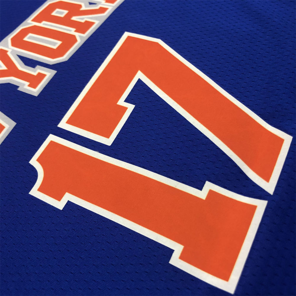 NBA New York Knicks Round Neck Blue jersey LIN#17 S-XXL