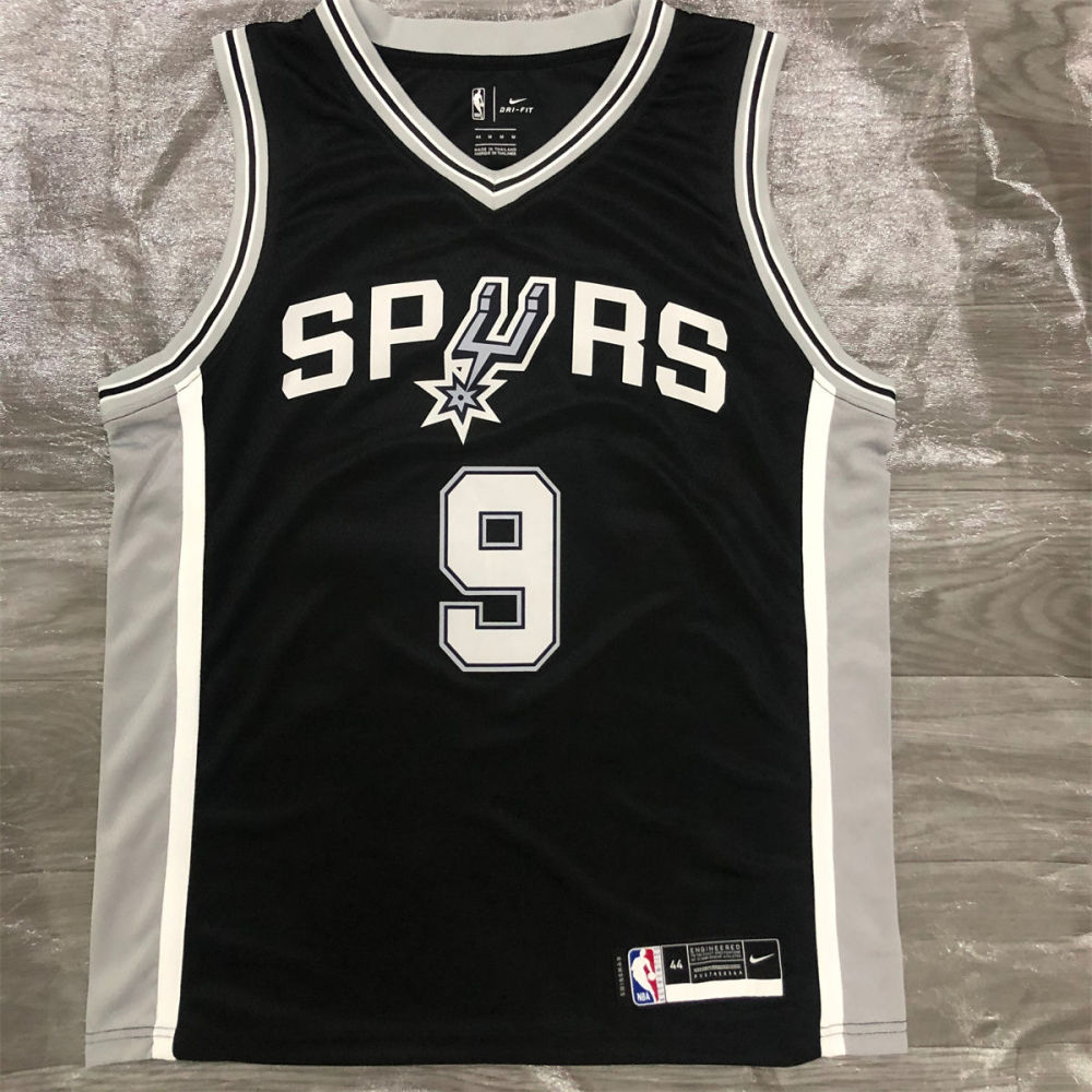 NBA San Antonio Spurs V-Neck Black jersey PARKER#9 S-XXL