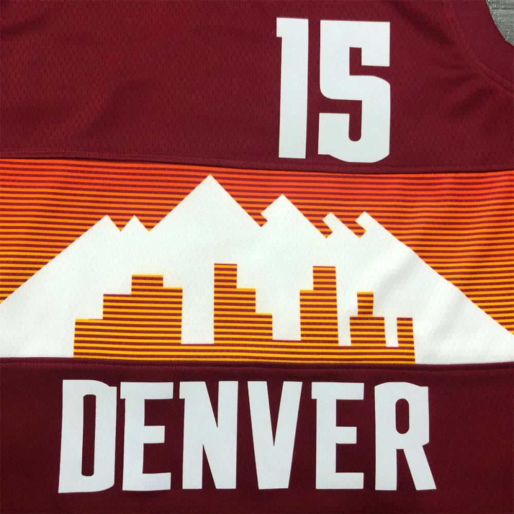 NBA Denver Nuggets Round Neck Red jersey Jokić#15 S-XXL