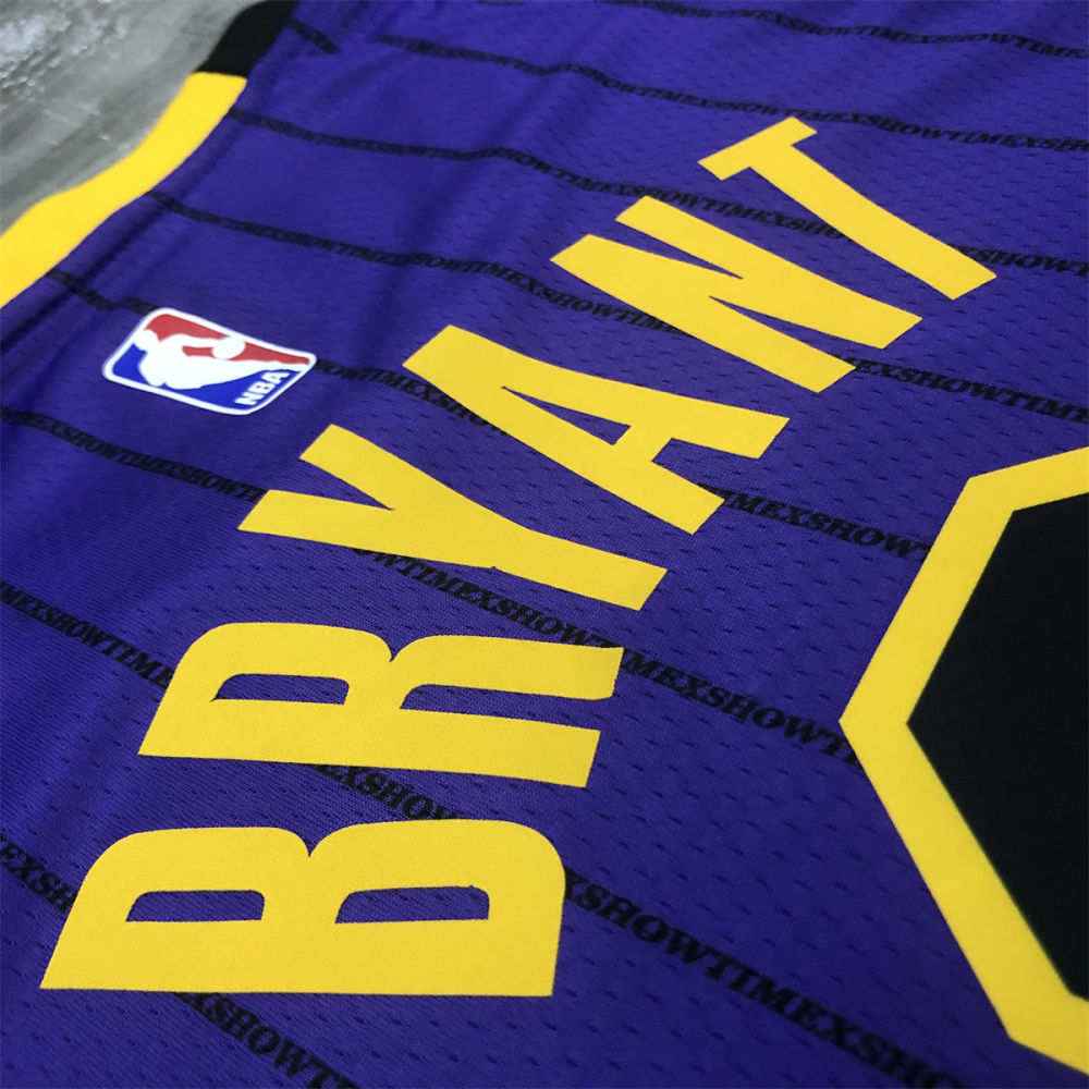 NBA Los Angeles Lakes Round neck Purple Jersey BRYANT#8 S-XXL