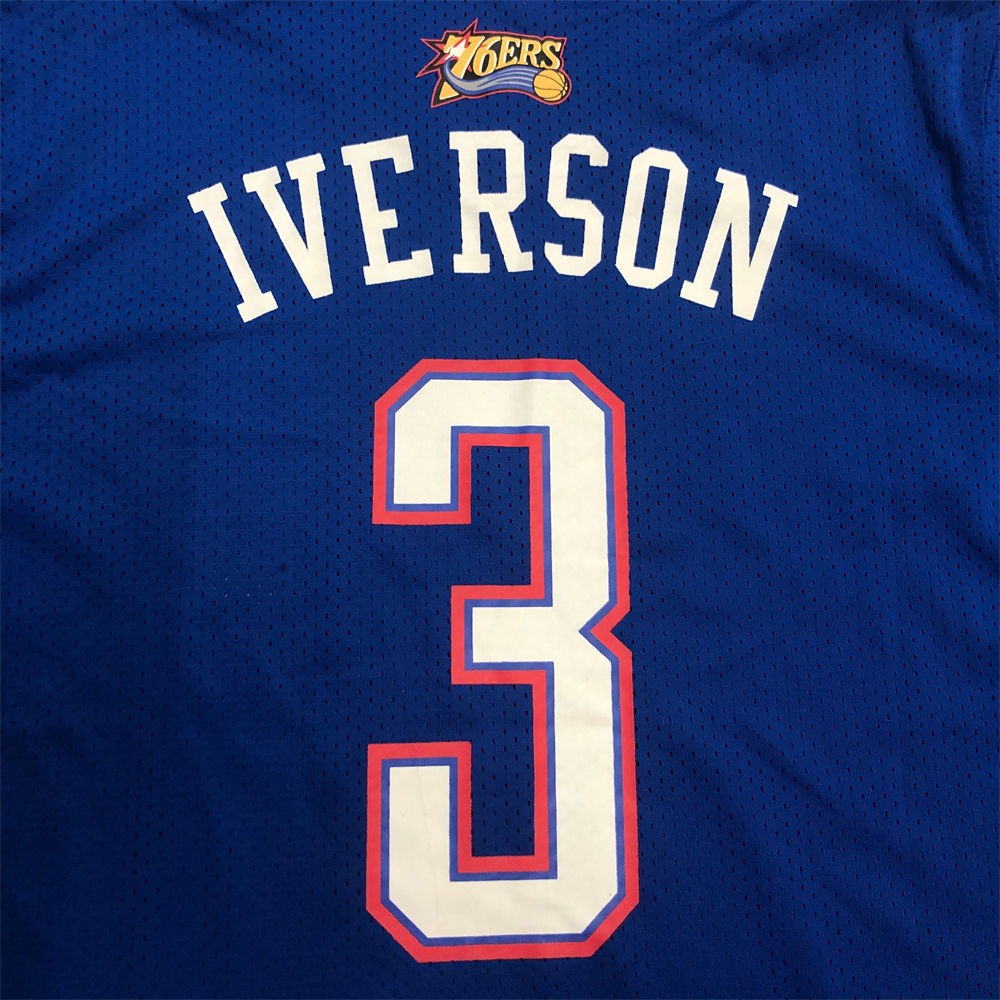 NBA All-Star Mitchellness Jersey Blue IVERSON#3 S-XXL