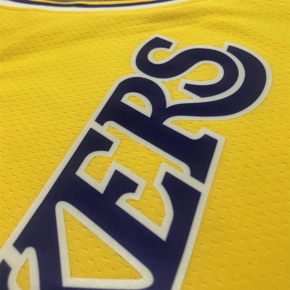 NBA Los Angeles Lakes Round Neck 75th anniversary Golden Jersey KUZMA#0 S-XXL