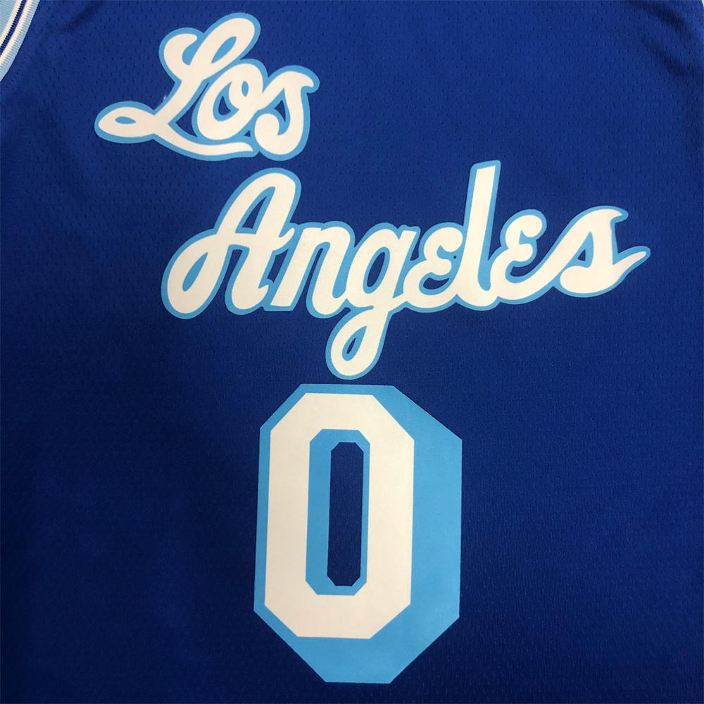 NBA Los Angeles Lakes Round Neck Blue Jersey WESTBROOK#0 S-XXL