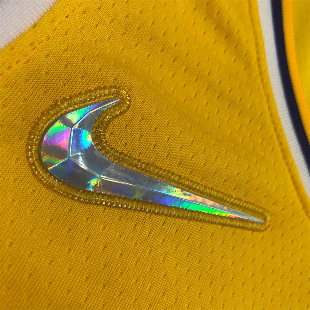 NBA Los Angeles Lakes Round Neck 75th anniversary Golden Jersey BRYANT#24 S-XXL