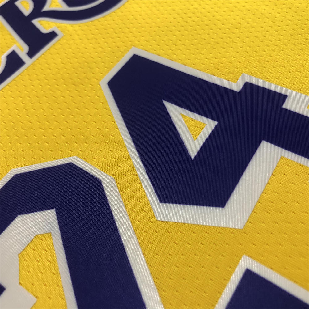 NBA Los Angeles Lakes Round Neck 75th anniversary Golden Jersey BRYANT#24 S-XXL