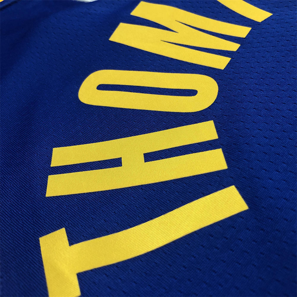 NBA Golden State Warriors V-Neck 75th anniversary Blue Jersey THOMPSON#11 S-XXL