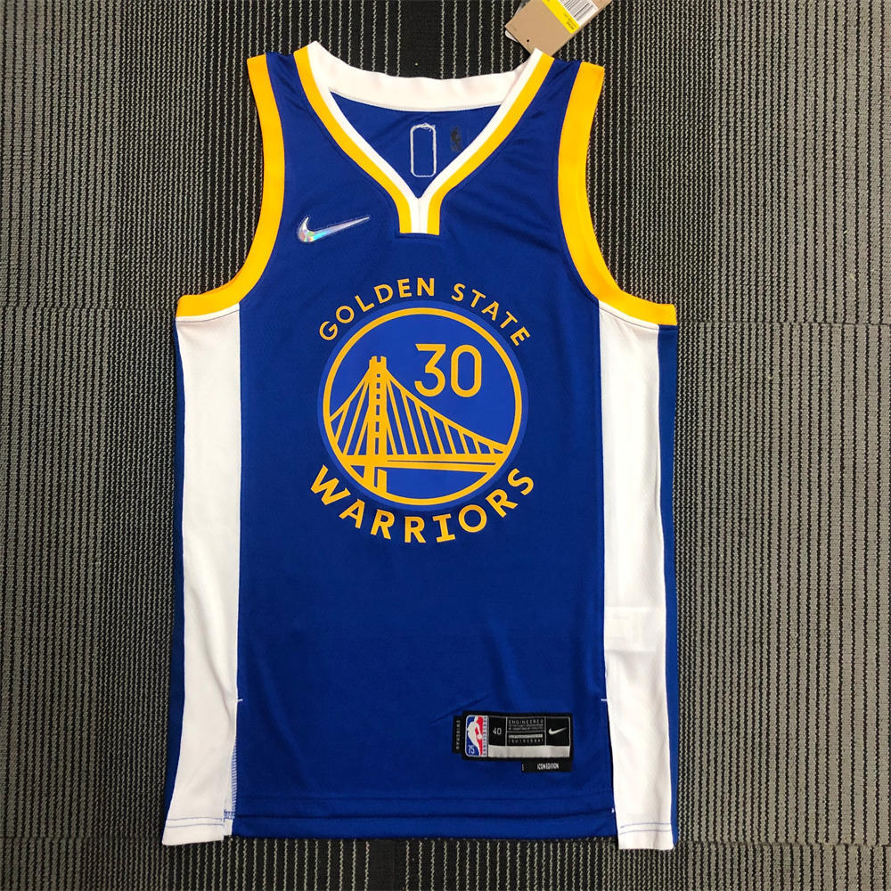 NBA Golden State Warriors V-Neck 75th anniversary Black Jersey CURRY#2974 S-XXL