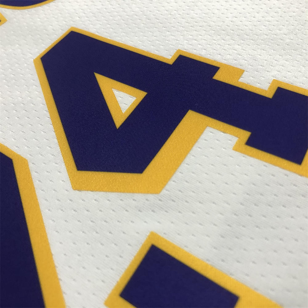 NBA Los Angeles Lakes Round Neck 75th anniversary White Jersey BRYANT#24 S-XXL