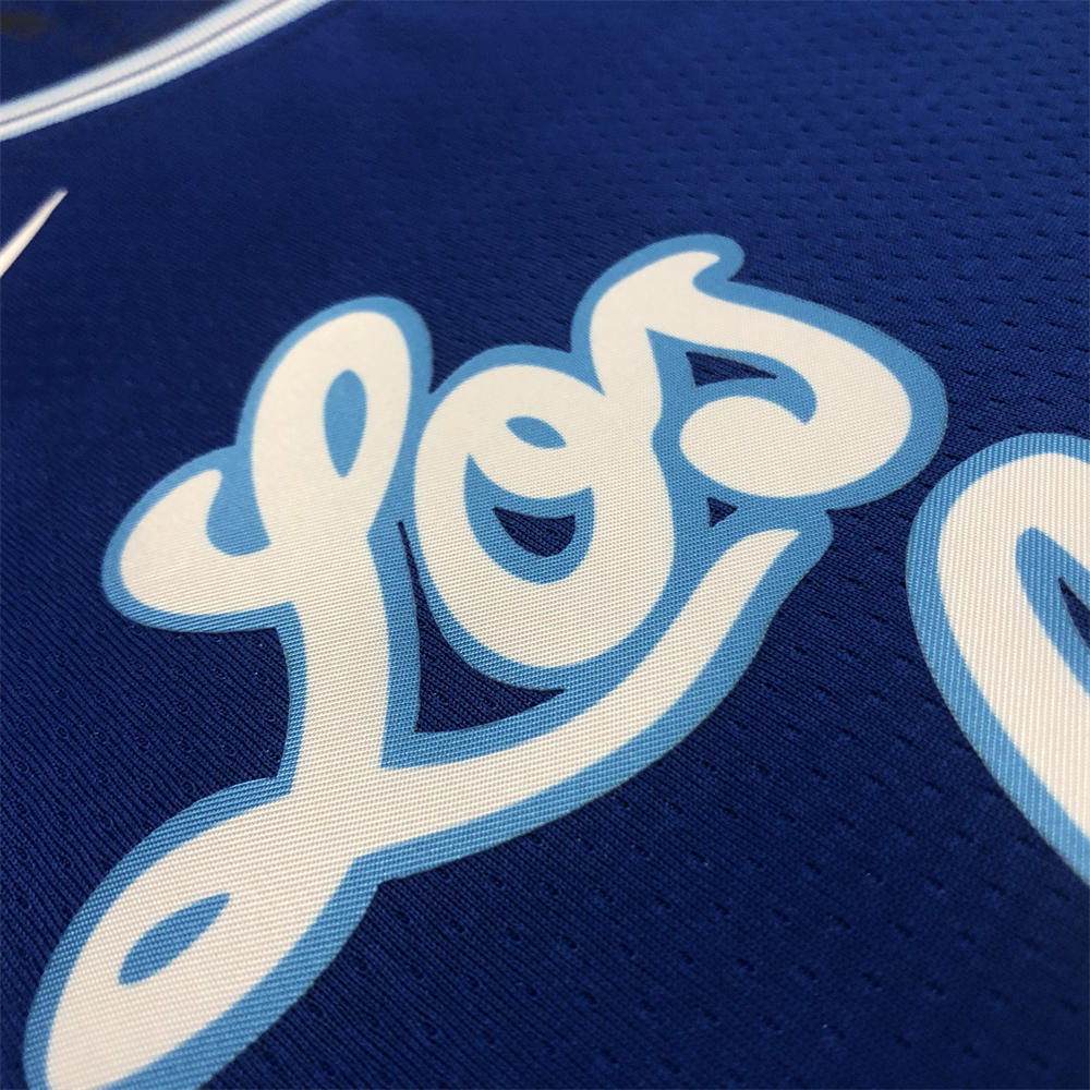 NBA Los Angeles Lakes Round Neck Blue Jersey WESTBROOK#0 S-XXL