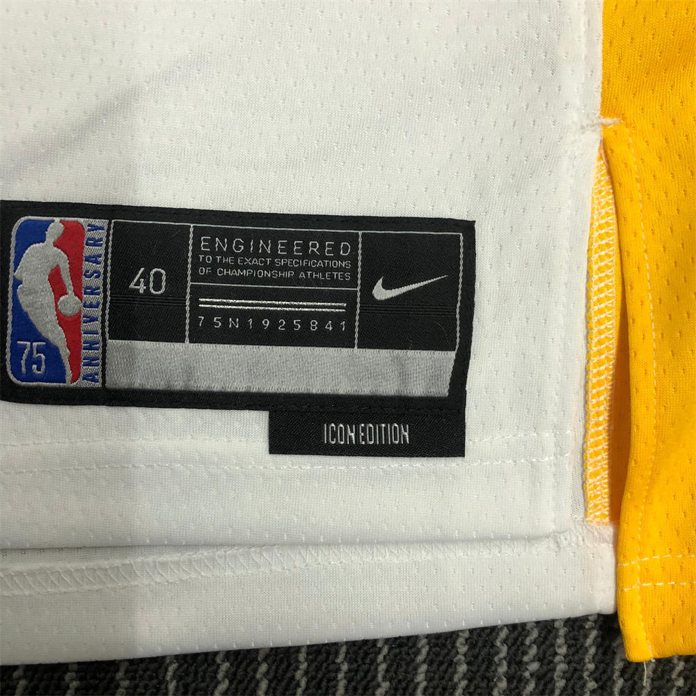 NBA Golden State Warriors V-Neck Mexico Edition 75th Anniversary White Jersey THOMPSON#11 S-XXL