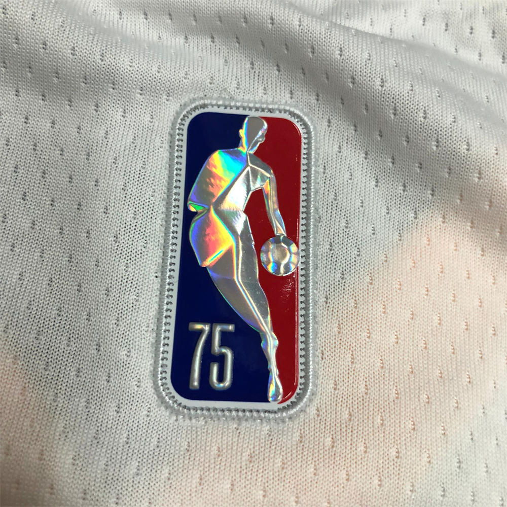 NBA Golden State Warriors V-Neck Mexico Edition 75th Anniversary White Jersey THOMPSON#11 S-XXL